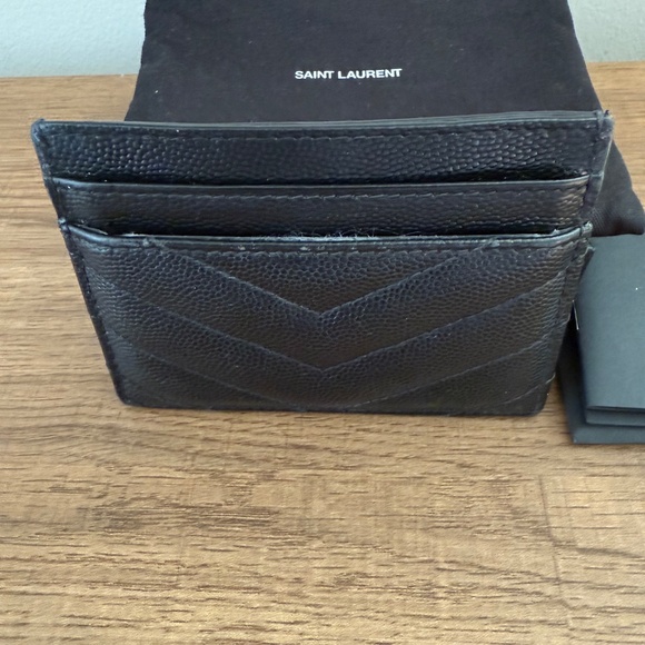 YSL card holder with silver hardware - Picture 5 of 8